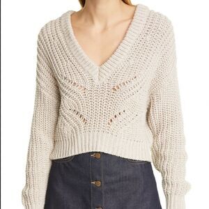 Remain Elise Organic Chunky Knit Sweater Tan  Size 10